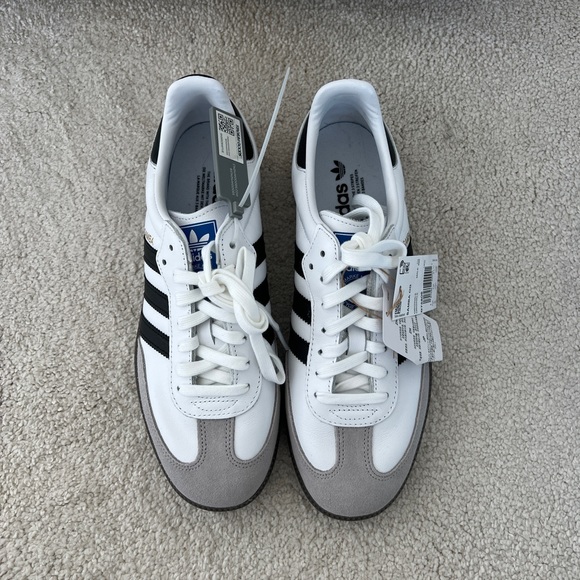 Brand new never worn Adidas Samba OG “White/Black” sneakers size Men’s US 8 - Picture 6 of 10